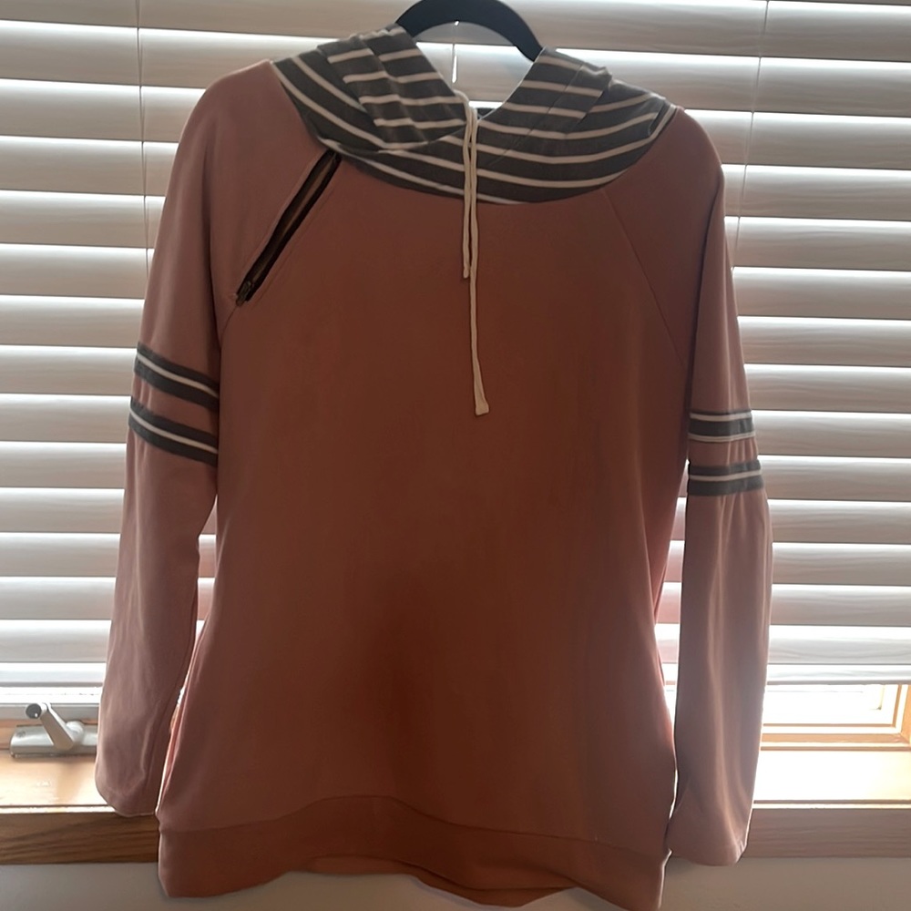 Double hooded sweatshirt